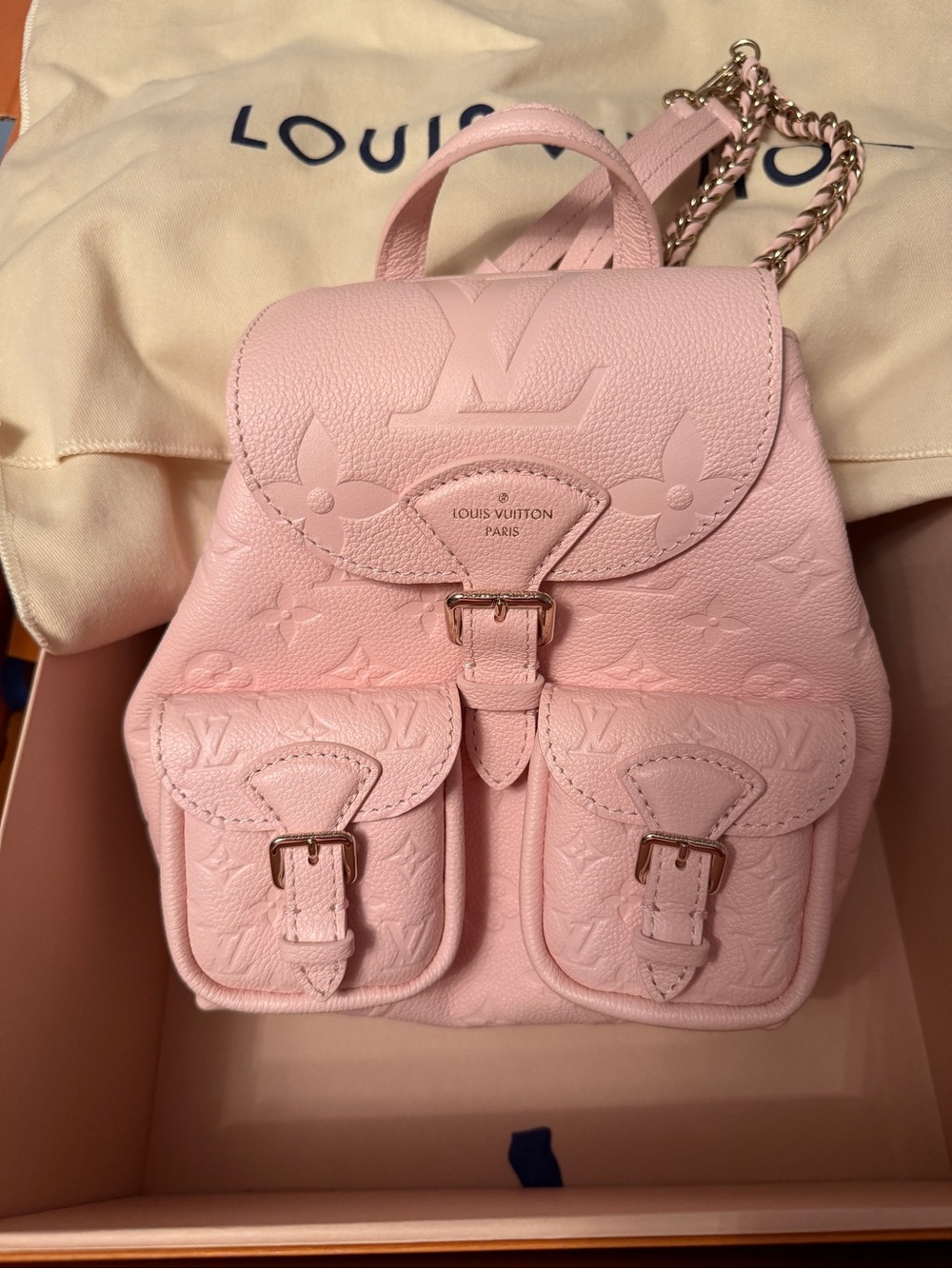 Louis Vuitton Blush Pink Monogram Empreinte Mini Backpack